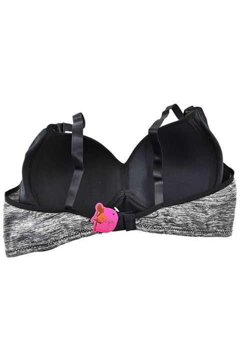 Dantelli Boş Kalıp Sütyen Siyah Pembe Liza 301 - 2