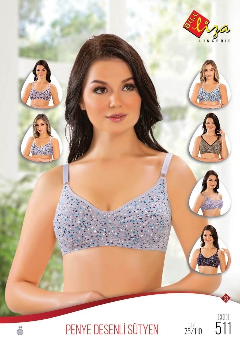 Gri Desenli Dantel Sütyen Liza 511 - 2