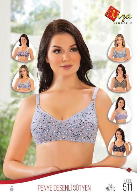 Gri Desenli Dantel Sütyen Liza 511 - 2