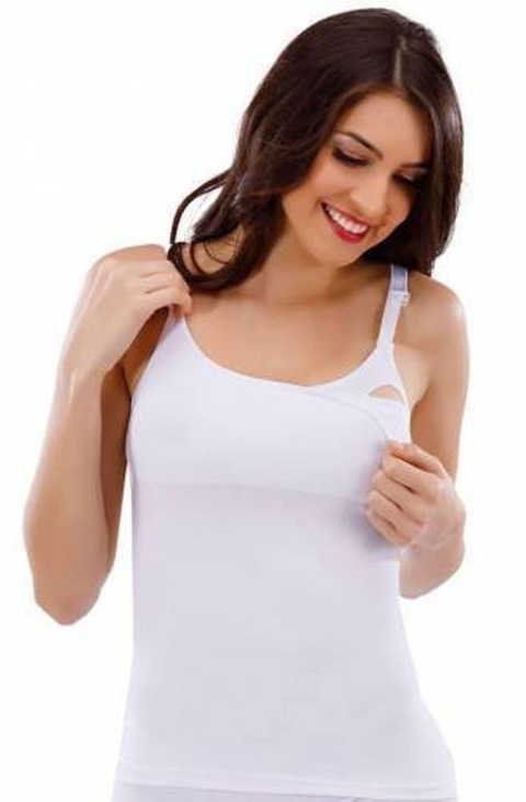 Çift Katmanlı Pamuklu Emzirme Atleti Liza 7777