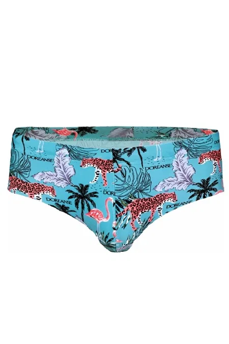 Mavi Desenli Polyamid Elastan İpli Slip Mayo Doreanse 3831