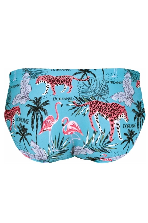 Mavi Desenli Polyamid Elastan İpli Slip Mayo Doreanse 3831 - Jura