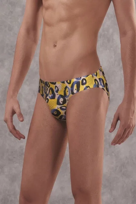 Modal Pamuk Elastan Mavi Leopar Desenli Erkek Slip Doreanse 1407