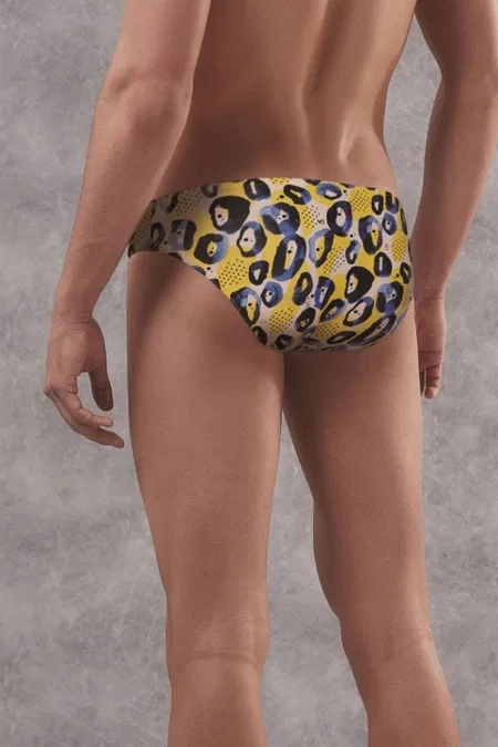 Modal Pamuk Elastan Mavi Leopar Desenli Erkek Slip Doreanse 1407 - 2