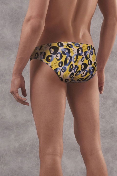 Modal Pamuk Elastan Mavi Leopar Desenli Erkek Slip Doreanse 1407 - 2