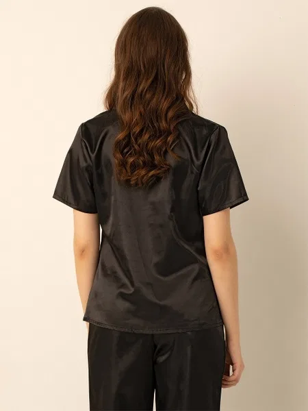 Miorre Bayan Saten Pijama Takımı - Dark Mor
