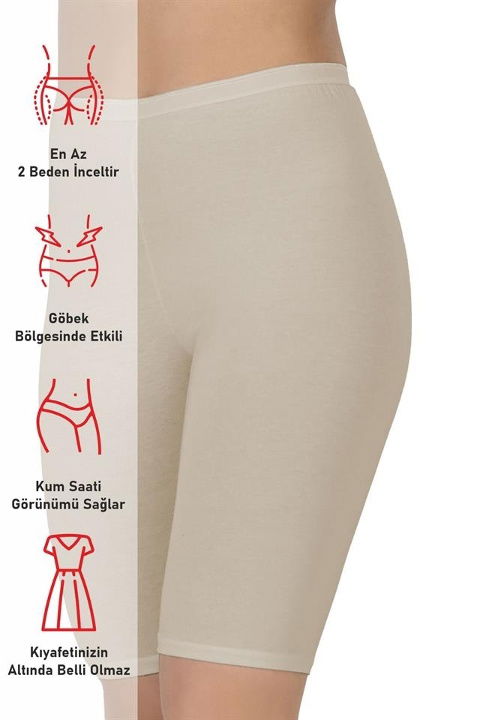 Yüksek Bel Pamuklu Dizüstü Tayt Emay 1431 - 2