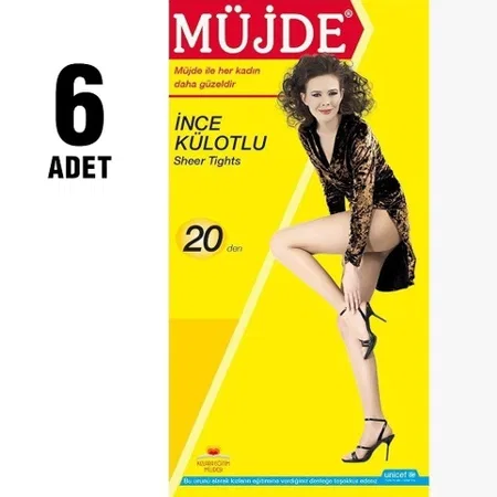 Düşük Denye 20 Den Külotlu Çorap Müjde 08 - Ten(57)