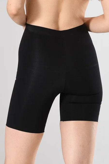 Paçalı Korse Lazer Kesim Silikonlu Miss Fit 14001 - Siyah