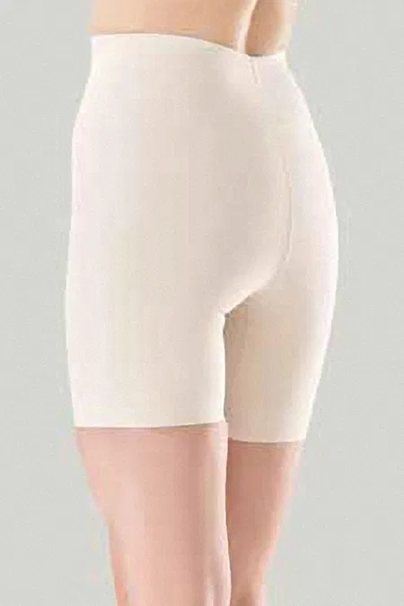 Paçalı Korse Lazer Kesim Silikonlu Miss Fit 14001 - Beyaz
