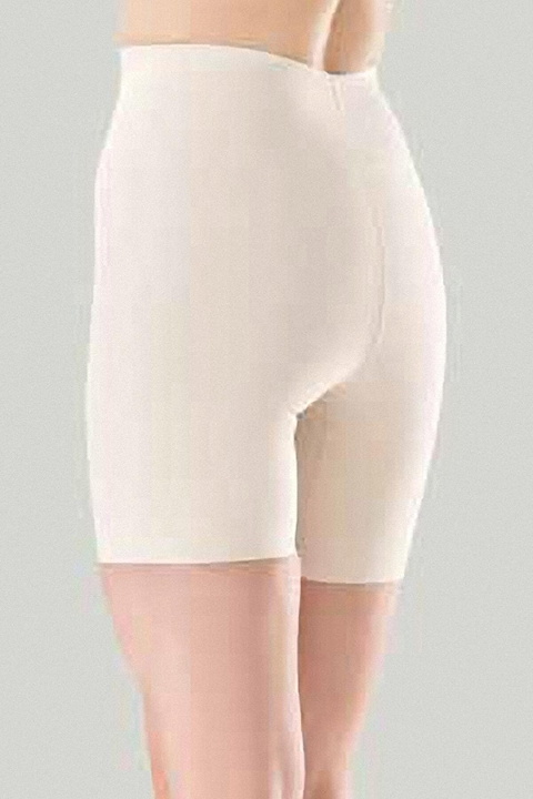 Paçalı Korse Lazer Kesim Silikonlu Miss Fit 14001 - Beyaz