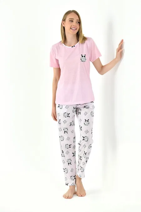 Yeni İnci Yarım Kol Penye Pijama Takımı Yeni İnci 1787 - Görsel 2