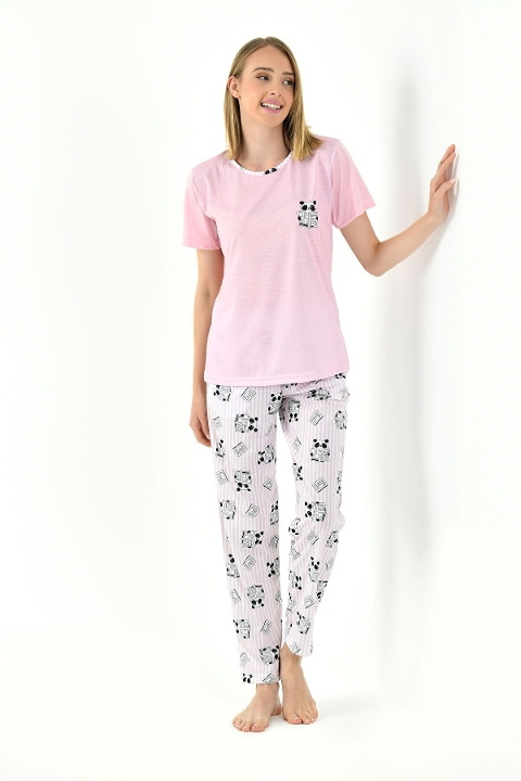 Yeni İnci Yarım Kol Penye Pijama Takımı Yeni İnci 1787 - Görsel 2