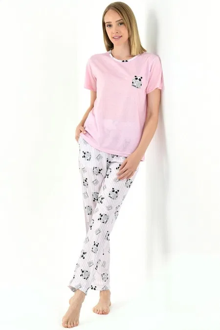 Yeni İnci Yarım Kol Penye Pijama Takımı Yeni İnci 1787