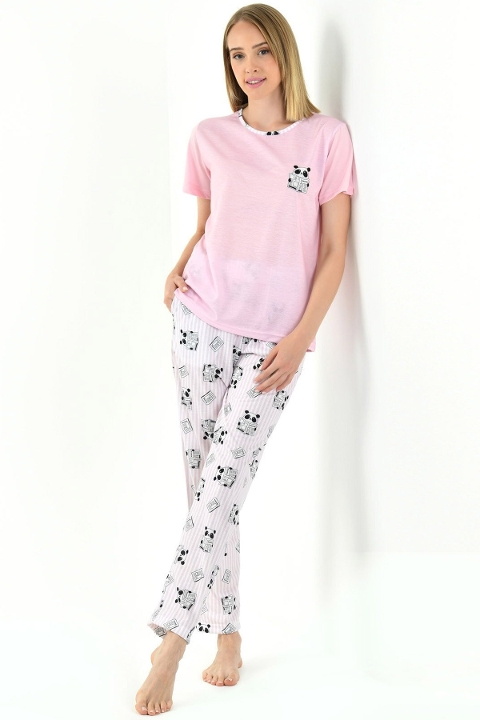 Yeni İnci Yarım Kol Penye Pijama Takımı Yeni İnci 1787