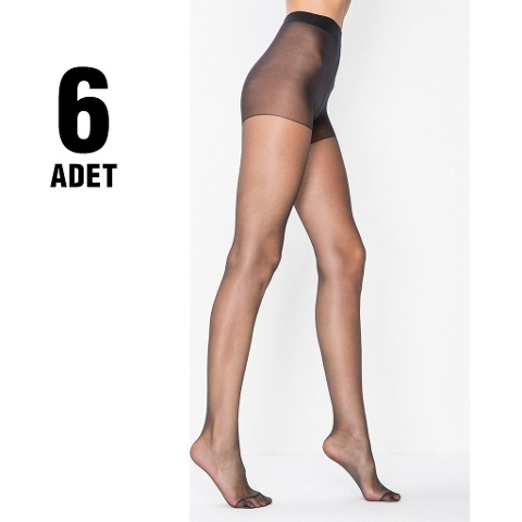 Süper İnce 15 Den Külotlu Çorap Bronz Penti 04 - Siyah(500)