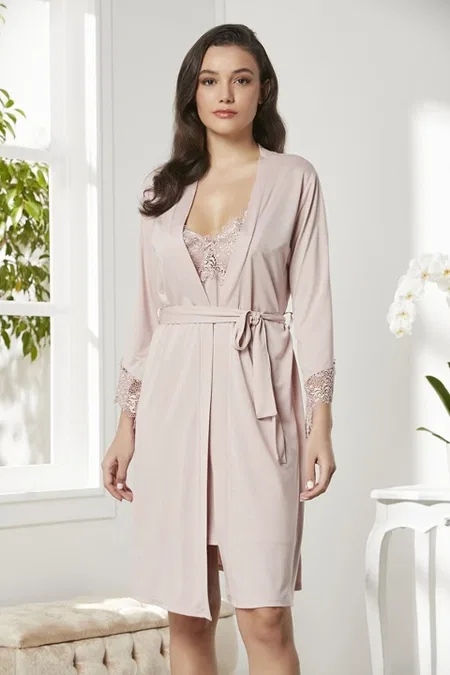 Penye 6lı Gelin Çeyiz Seti Çeyiz Takım Pierre Cardin 5040 - Pudra