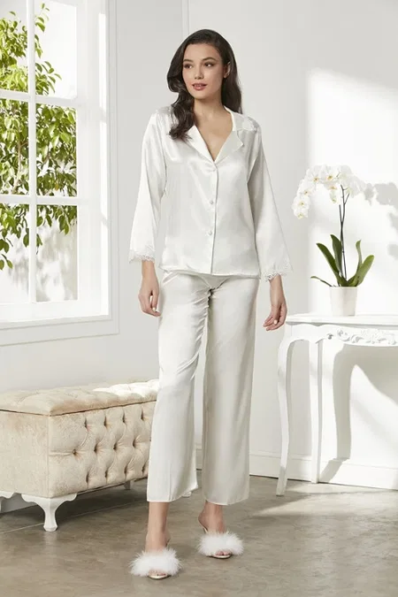 Pierre Cardin Saten Altılı Çeyiz Seti 6965 - Ekru