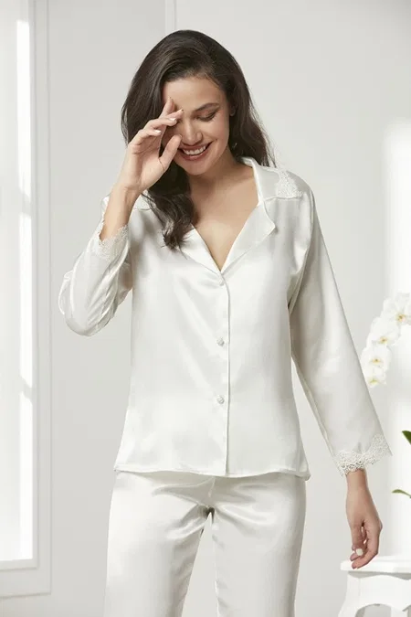 Pierre Cardin Saten Altılı Çeyiz Seti 6965 - Ekru