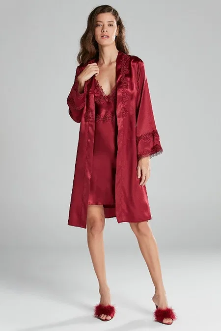Pierre Cardin Saten Altılı Çeyiz Seti 6965 - Bordo
