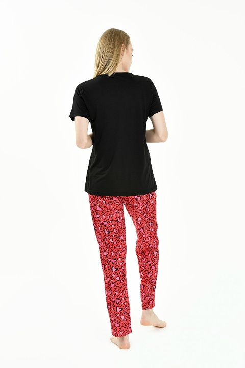 Yeni İnci Penye Kısa Kollu Kadın Pijama Takımı Yeni İnci 1808 - Görsel 2