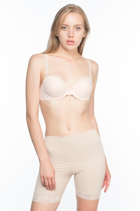 Dikişsiz Yüksek Bel Toparlayıcı Korse Boxer Emay 2002 - Ten