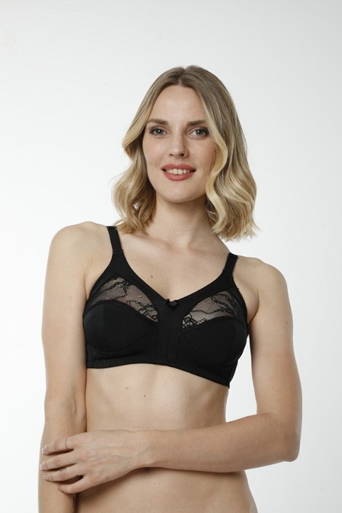 Pamuk Full Cup Toparlayıcı Sütyen HMD 6040 - Siyah