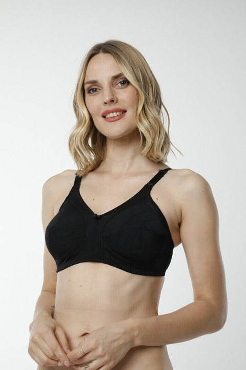 Pamuklu Full Cup Toparlayıcı Sütyen HMD 6030 - Siyah