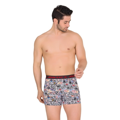 Pamuklu Düz Dikişli Beli Lastikli Erkek Boxer Form Time 860
