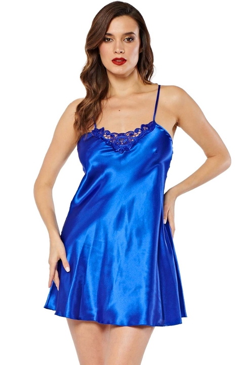 Saten Yırtmaçlı Gecelik Kadın Sistina 264 - Görsel