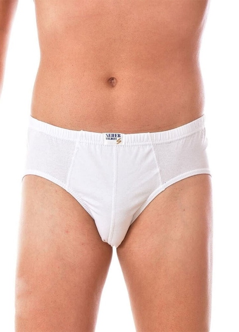 Pamuklu Kompakt Kesim Beyaz Slip Külot Seher Yıldızı 0005 - Beyaz
