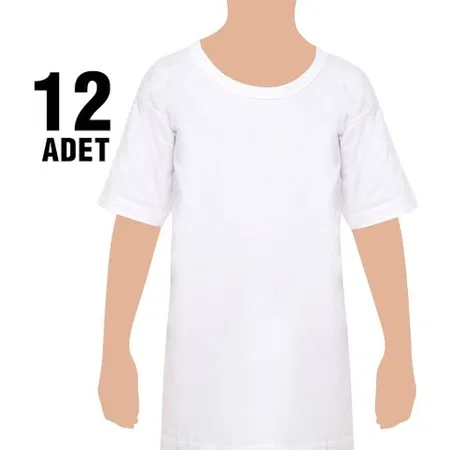 Pamuklu Rahat Kesim Erkek Çocuk Atlet Seher Yıldızı 0038 - Beyaz