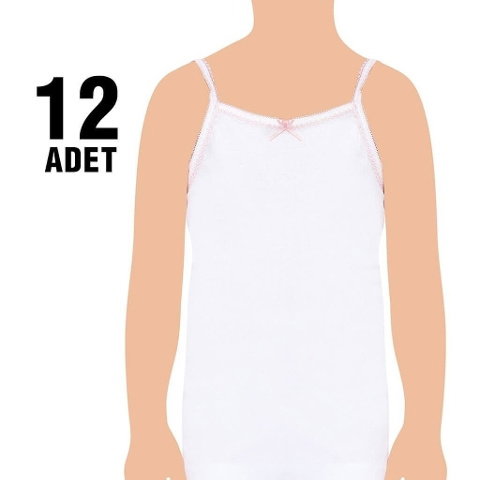 Pamuklu Geniş Askılı Kız Çocuk Atlet Seher Yıldızı 0048