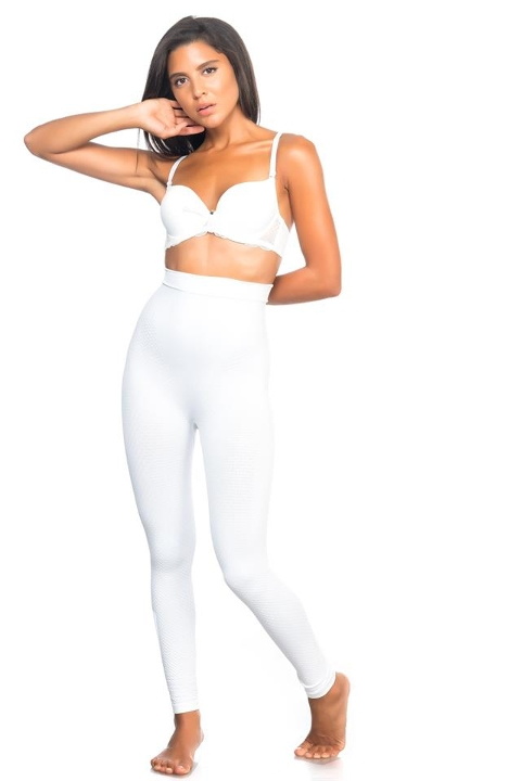 Dikişsiz Selülit Önleyici Tayt 1 Beden Küçültür Emay 2045 - Beyaz