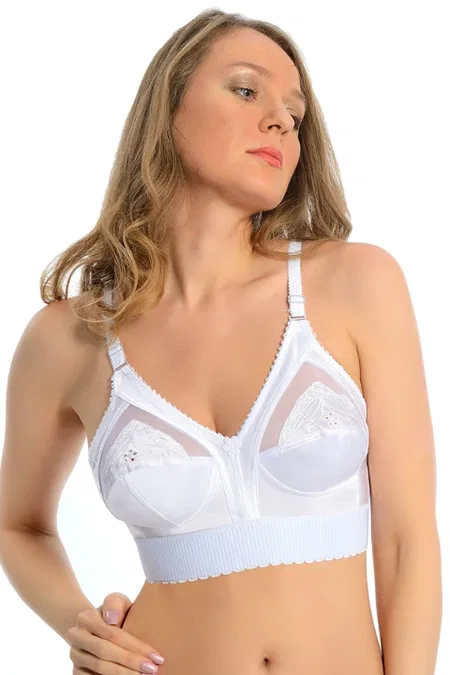 Dantelli Toparlayıcı Tam Kap Sütyen Sistina 504 - Beyaz