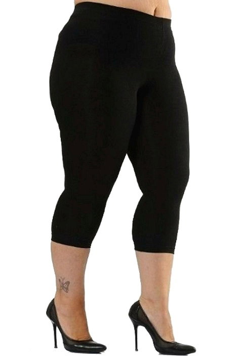 Büyük Beden Yüksek Bel Diz Altı Kadın Tayt HMD 4020