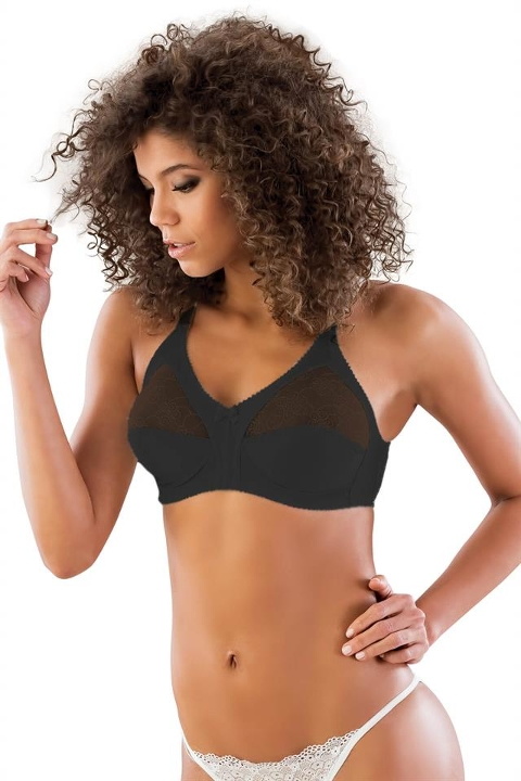 Full Cup Yan Kemikli Toparlayıcı Sütyen Emay 111 - Siyah