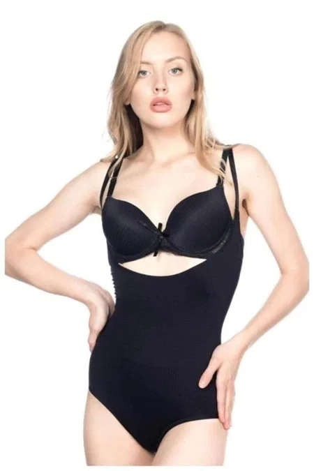 Dikişsiz Yüksek Bel Slip Korse Emay 2811 - Siyah