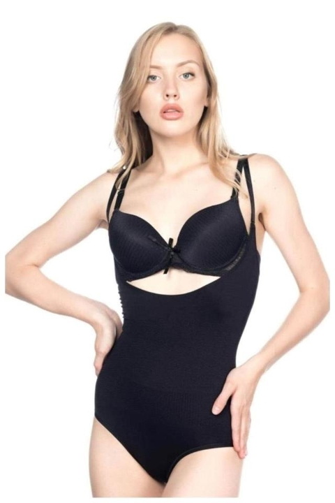 Dikişsiz Yüksek Bel Slip Korse Emay 2811 - Siyah