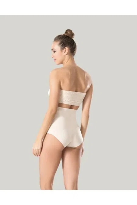 Dikişsiz Silikonlu Slip Korse Poliamid Elastan Miss Fit 14002 - Beyaz