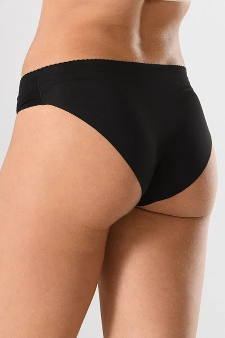 Lazer Kesim Silikonlu Slip Külot Miss Fit 12583 - Siyah
