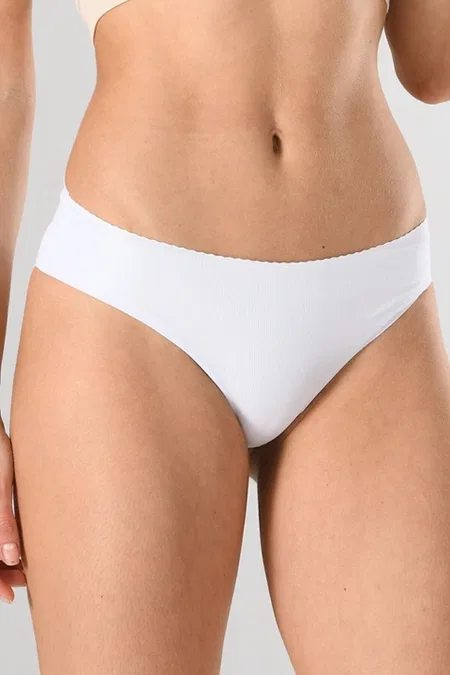 Lazer Kesim Silikonlu Slip Külot Miss Fit 12583 - Beyaz