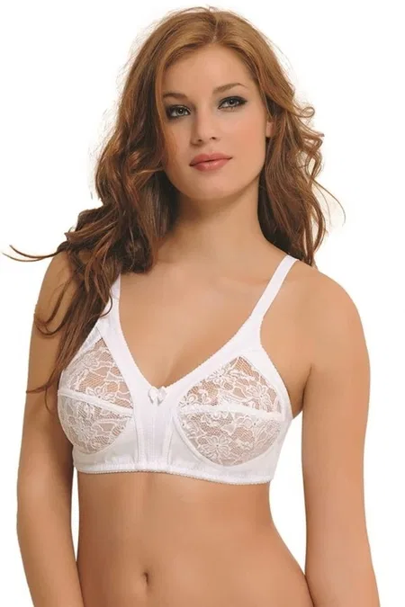 Dantelli Full Cup Toparlayıcı Sütyen Emay 145 - Beyaz