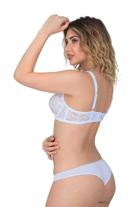 Tam Kap Dantelli Sütyen Emay 178 - Beyaz