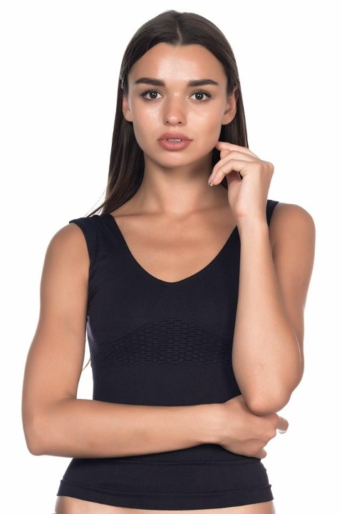 Kademeli Kompresyonlu Toparlayıcı Atlet Korse Emay 5012 - Siyah