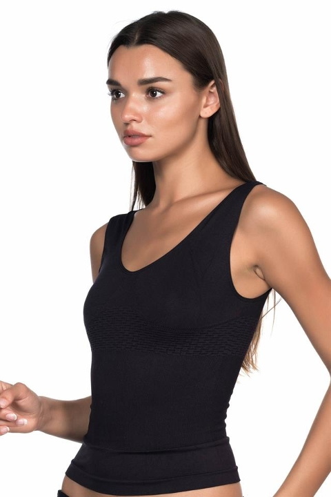 Kademeli Kompresyonlu Toparlayıcı Atlet Korse Emay 5012 - Siyah