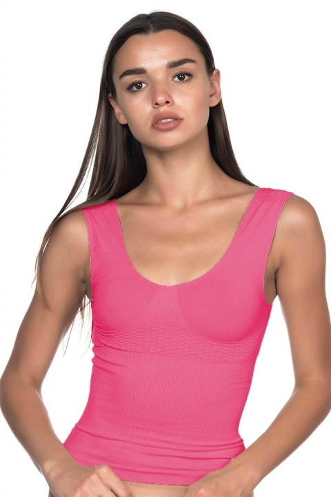 Kademeli Kompresyonlu Toparlayıcı Atlet Korse Emay 5012 - Fuşya