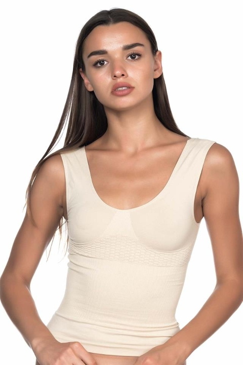 Kademeli Kompresyonlu Toparlayıcı Atlet Korse Emay 5012 - Ten