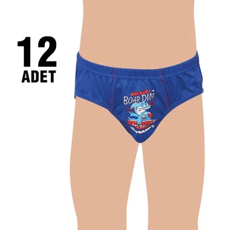 Pamuklu Lastik Bandı Erkek Çocuk Slip Külot Tutku 0138 - Asorti