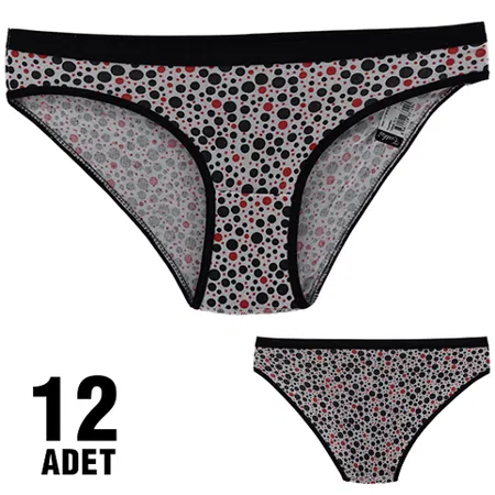 Yüksek Pamuk Oranı Dikişsiz Bikini Külot Tutku 0520 - Asorti